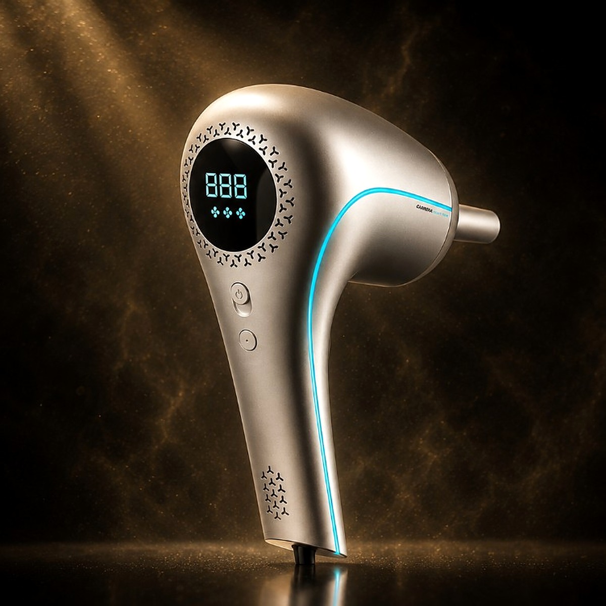 AI Hair Dryer rear OLED display close-up